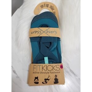 NEW TEAL FitKicks Crossovers Women's Footwear Shoes MEDIUM 7/8 house shoe yoga